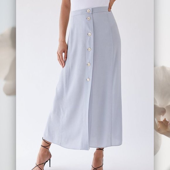 Aritzia Wilfred Amelie Skirt Pearl Grey - Picture 2 of 3